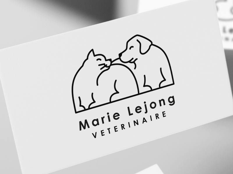 Vet Business Card branding illustration logo futura animals doctor cat dog card business veterinary