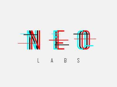 Neolabs Logo branding colorful glitch logo