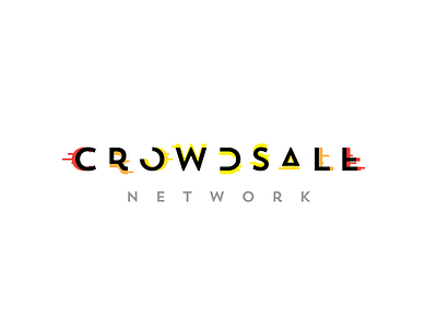Crowd Sale Conceptual Logo branding glitche logo