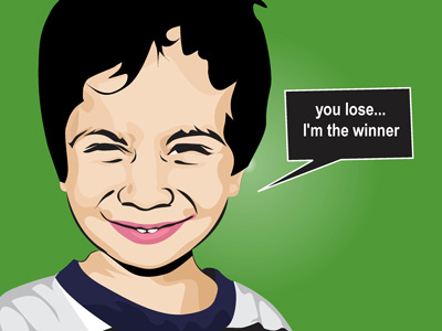 You Lose child fun vector