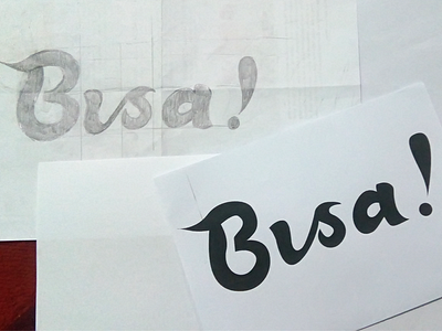 Bisa bisa brush font lettering sketch typography