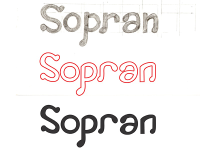 Sopran brush font lettering sketch typography