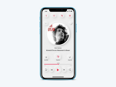Neumorphic music player iOS interface ios neumorphism