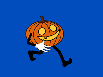 Pumpkin Head 2d after affects animation characer design halloween illustration rig rubberhose2 vector