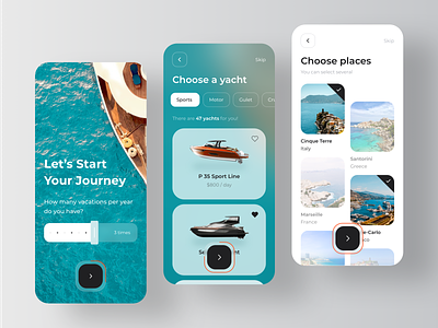 Yacht Booking Service Application - Onboarding