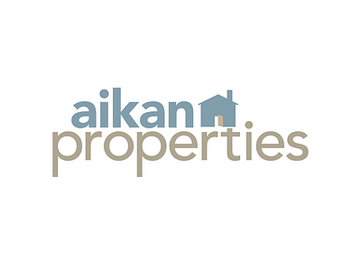 Aikan Properties design graphic design home logo real estate realtor