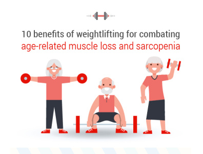 Weightlifting for combating age related muscle loss adobe adobe illustrator cc avatar design elderly illustration vector vector art vector artwork web weightlifting weights