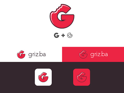 Griz cartoonish food app g letter letter logo logo design