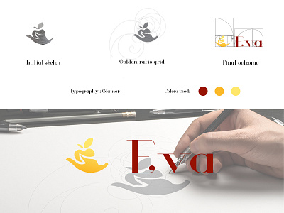 Eva apple branding goldenratio grid logo logo exploration