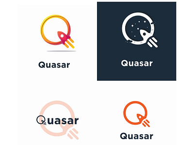 Quasar logo logo simple challenge flat