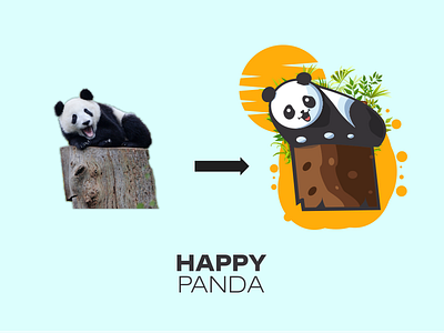 Happy Panda character illustration illustrator mascot mascot character panda logo