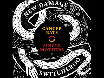 BR Dribbble ND Switcheroo albumart arrow branding cancerbats design eyes hands hardcorealbum illustration newdamagerecords singlemothers snakes switcheroo texture typography