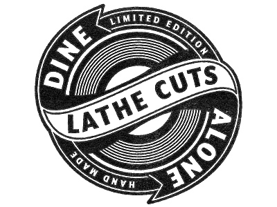 Dine Alone Lathe Cut Mark antiques branding design handmade icon lathe cut limited logo logodesign mark music record texture typography vector