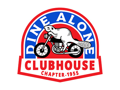 Dine Alone Motorcyce Patch