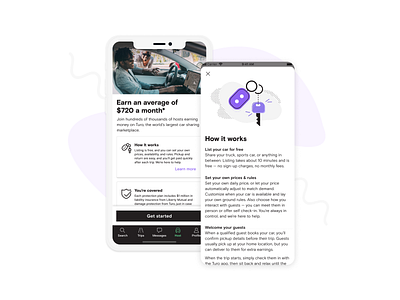 Turo Pre-listing flow improvements app design illustrations ui ux
