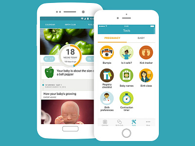 Lorettamay Design Babycenter My Pregnancy And Baby Today App Her app design ui ux