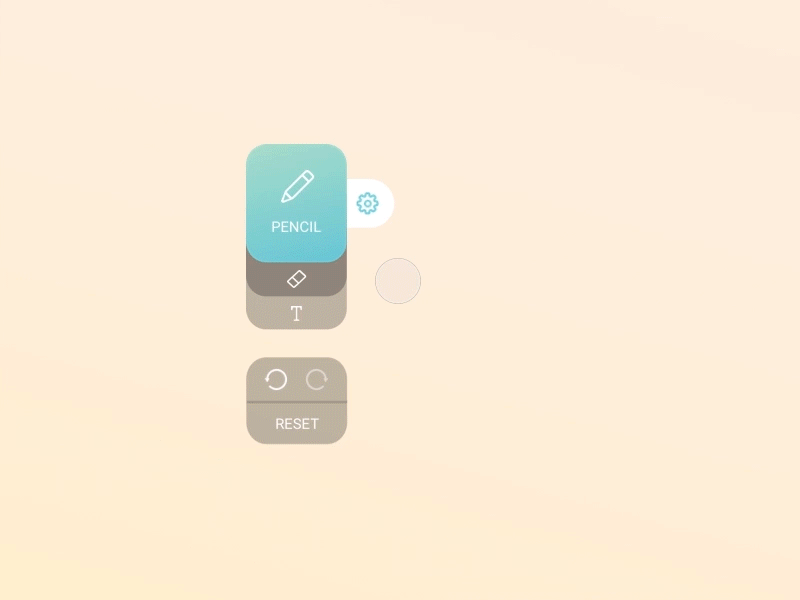 Menu animation app drawing menu prototype ui