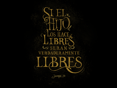 Gold on black serif lettering.