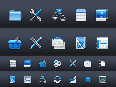 Blue blue icons mac