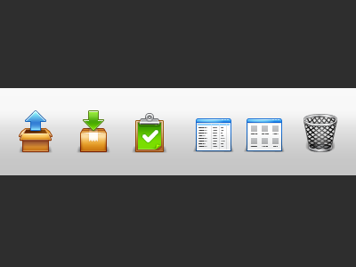 Icons for a file archiver icons pack successfully trash unzip view zip