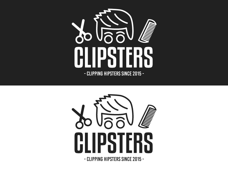 Clipsters Hairdresser Logo By Nikita Manko On Dribbble