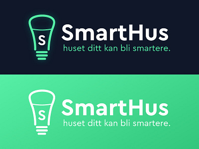 "SmartHus" smart-home brand logo concept