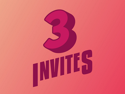 3 Dribbble Invites 2018 dribbble dribbble invite dribbble invites flat color gradient graphic design greycliff cf font kenyan coffee font modern rounded font simple logo