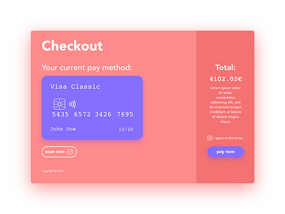 Checkout page - DailyUI 002 challenge checkout creditcard dailyui dailyui002 design experience form interface page ui user web