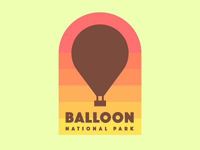 Hot Air Balloon badge logo - The Daily Logo Challenge 02