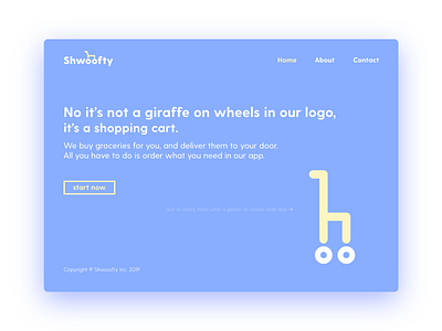 Shwoofty Landing Page - DailyUI 003 dailyui dailyui003 experience interface landing page ui user