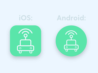 Intellimove App Icon - DailyUI 005 android app app icon autonomous car dailyui dailyui 005 flat design icon ios logo self driving signal ui