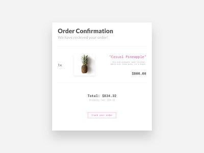 Email Receipt - DailyUI - 017 challlenge confirmation daily dailychallenge dailyui 017 email email receipt experience interface order order confirmation receipt ui uidaily uidailychallenge user