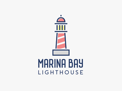 Lighthouse logo - The Daily Logo Challenge - 31 bay beach challenge daily dailylogo dailylogochallenge dailylogodesign icon illustration lighthouse lighthouse logo logo marine ocean sea water