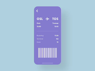 Boarding Pass - DailyUI - 024