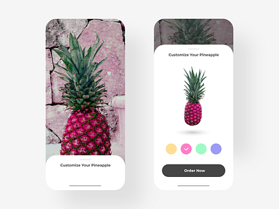 Customize Product - DailyUI - 033 challenge choose color custom customization customize customize product daily dailychallenge dailydesign dailyui experience interaction interface pineapple product product page ui ui ux uiux user