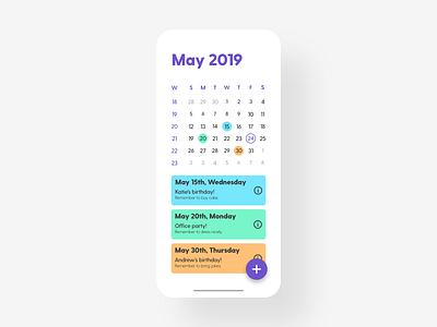 Calendar - DailyUI - 038 calendar calendar ui daily dailychallenge dailydesign dailyui dailyui 038 dailyuichallenge date dates event events experience interaction interface reminder ui ui ux uichallenge user