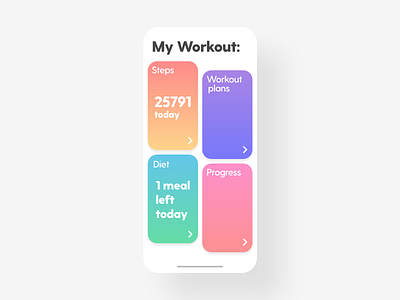 Workout Tracker - DailyUI - 041 daily dailyui dailyui 041 dailyuichallenge diet experience fitness gym interaction interface ixd muscle progress steps ui ui ux user ux workout workout tracker