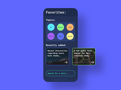 Favorites - DailyUI - 044 daily dailychallenge dailydesign dailyui dailyui 044 dailyuichallenge dailyuidesign experience favorite favorites interaction interface ixd news topics ui ui ux user ux