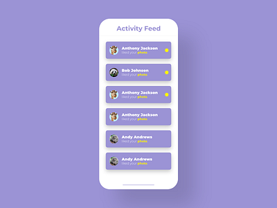 Activity Feed - DailyUI - 047