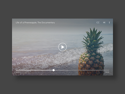 Video Player - DailyUI - 057 challenge daily dailychallenge dailydesign dailydesignchallenge dailyui dailyui 057 dailyuichallenge dailyuidesign experience interaction interface ixd player ui uiux user ux video video player