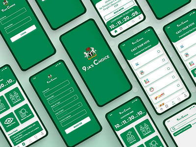 Nigerian Voting App app design green ui nigeria ui uiux uiux design ux uxuidesign