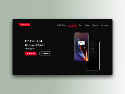 OnePlus Landing Page Concept black ui homepage landing page oneplus ui uiux user experience user interface ux uxui web concept web design