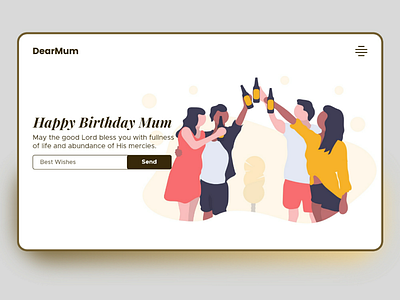 Happy Birthday happy birthday ui ui design uiux user experience ux ux design uxui web design web ui