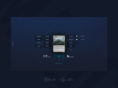 Magic the Gathering: Single Card Page ecommerce magic card magic the gathering minimal ui ux web webdesign webshop website
