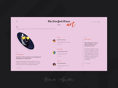 The New York Times interaction interface magazine newspaper paper ui ux web webdesign website