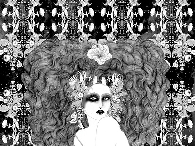 Private view art print beauty black and white fashion illustration feminine freelance illustrator home decor illustration poster print