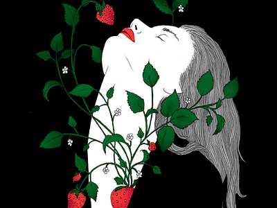 Ma Fraise artwork drawing feminine freelance illustrator graphic art illustration line art love is love noumeda carbone