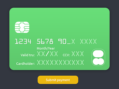 DailyUI #002 - Credit Card dailyui