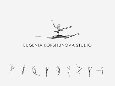 Logo for Ballet studio. ballet branding dance dancers graphic design illustration logo sketching vector vector illustration
