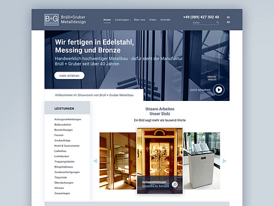 Metalldesign concept home page landing ui deisgn ui ux web web design